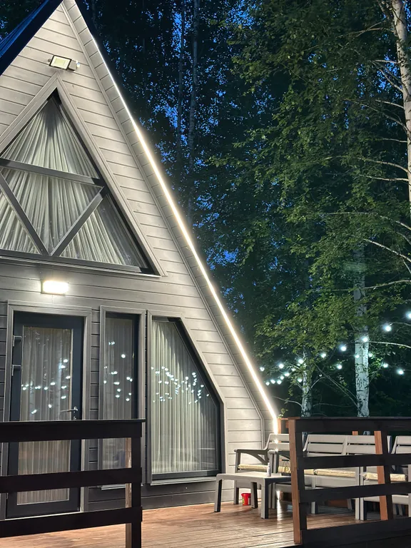 Уютный новый дом А-frame Седьмой берег