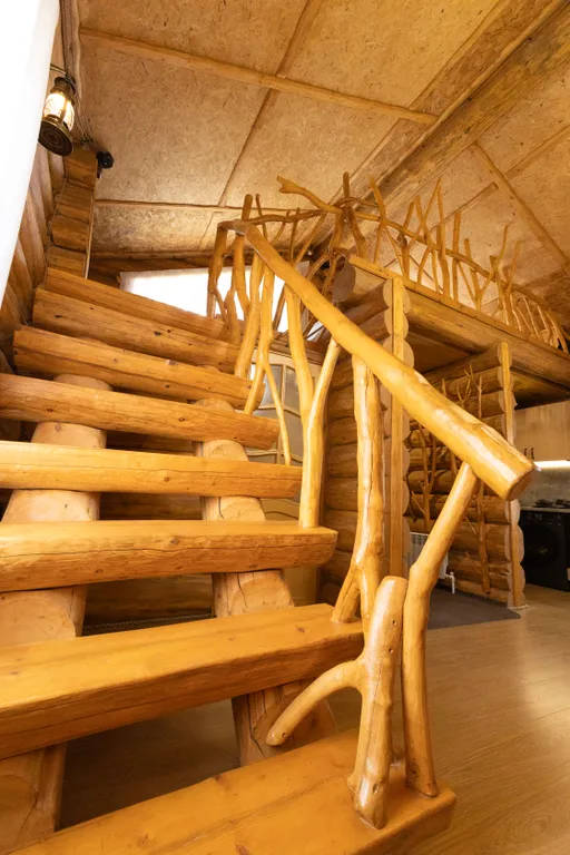 Бревенчатая изба с уникальной отделкой