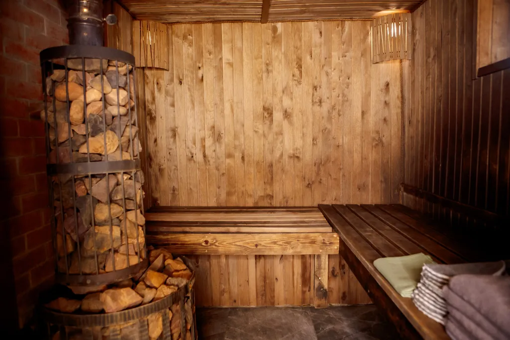 Уютный домик с баней и горячей купелью