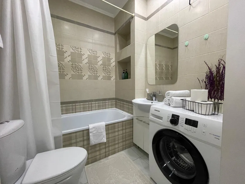 Трехкомнатные апартаменты Лавандовая гавань в самом центре Алматы