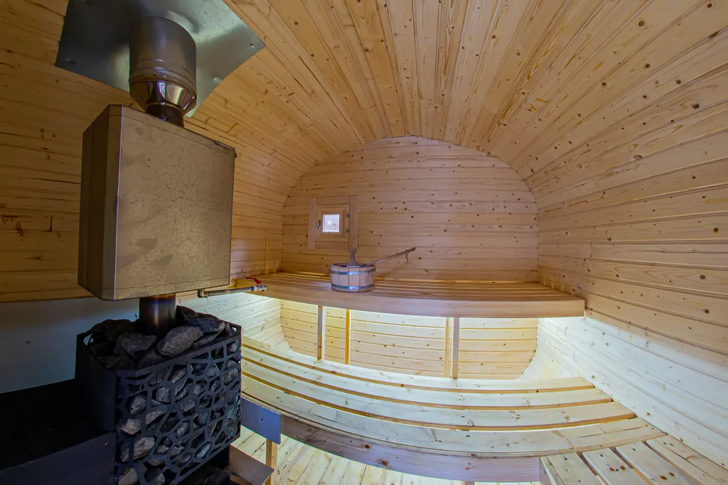 Вилла в сосновом лесу с чаном и баней