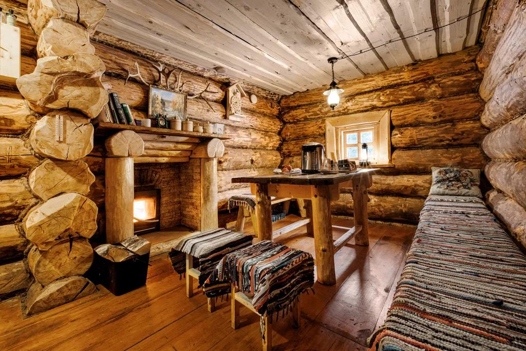 Дом в стиле Rustic с баней на дровах