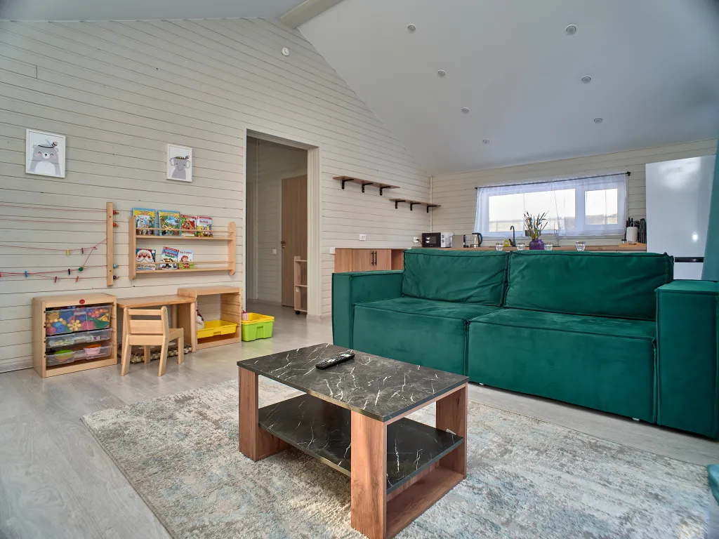 Творческий дом с игровой и полкой увлечений