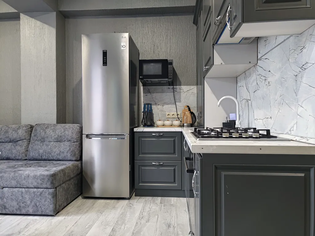 Большой апартамент в центре с панорамным видом на горы и балконом