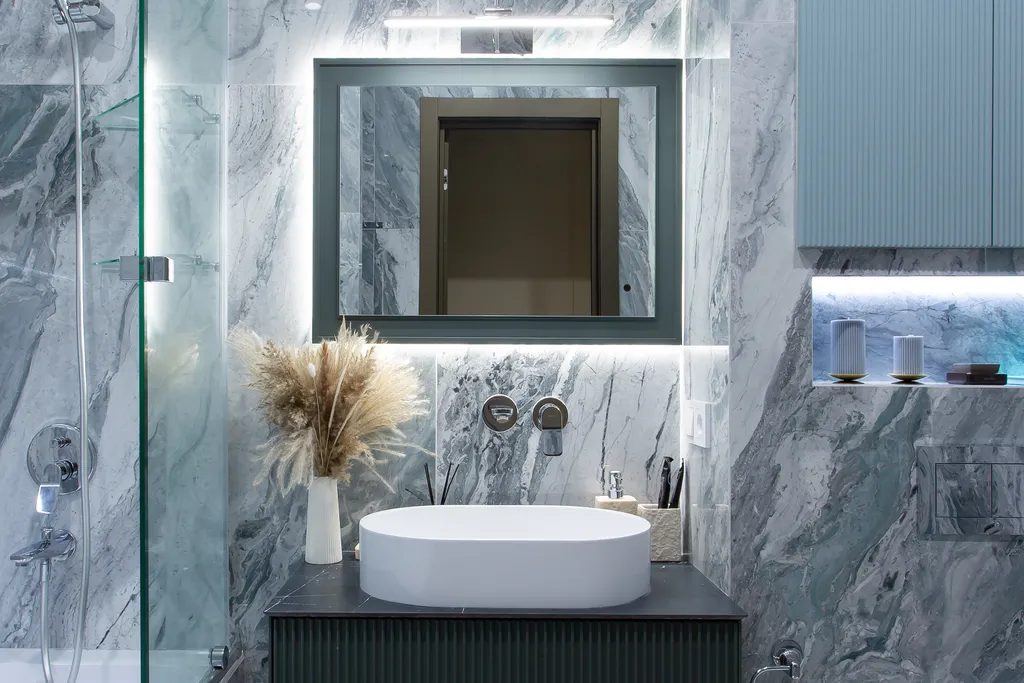 Редкий Пентхаус-формат на 64 этаже, оникс, подсветка, панорамные окна