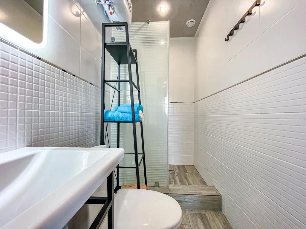 Большие апартаменты с кухней и стиральной машиной на берегу моря