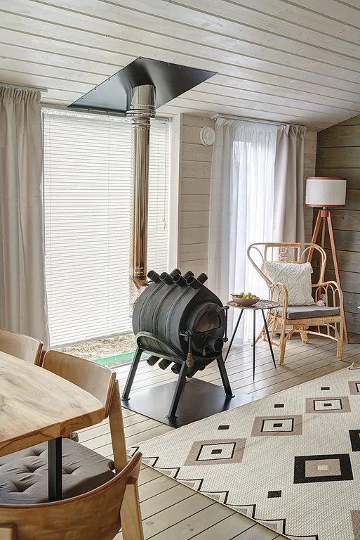 Коттедж Дом с панорамными окнами и печью для семейного отдыха, отдыха с детьми — Семеновское