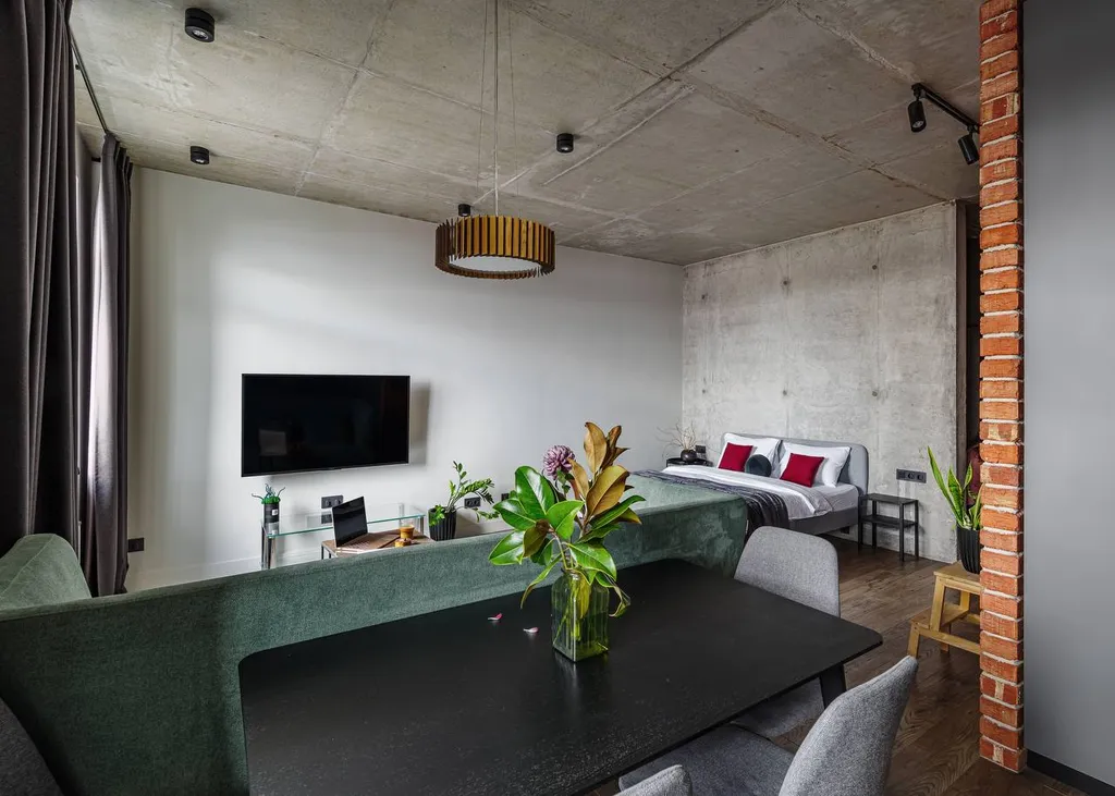 Стильная квартира-студия с видом на водохранилище