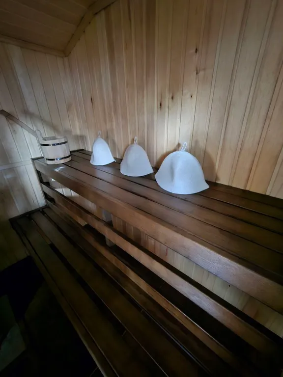 Дом с большой террасой, банным чаном и баней на дровах в окружении леса