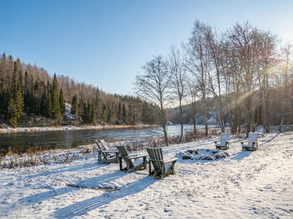 Уютные домики на берегу реки Косьва