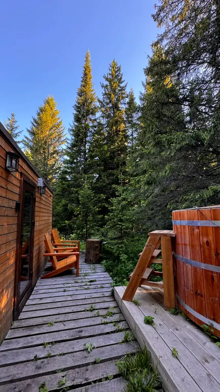 Домик для двоих с горячей купелью (шерегеш)