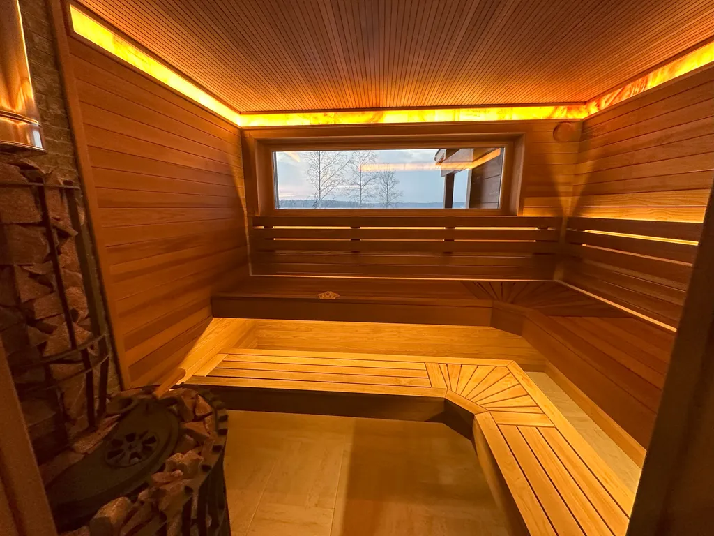 Коттедж с баней, банным чаном и видом на залив