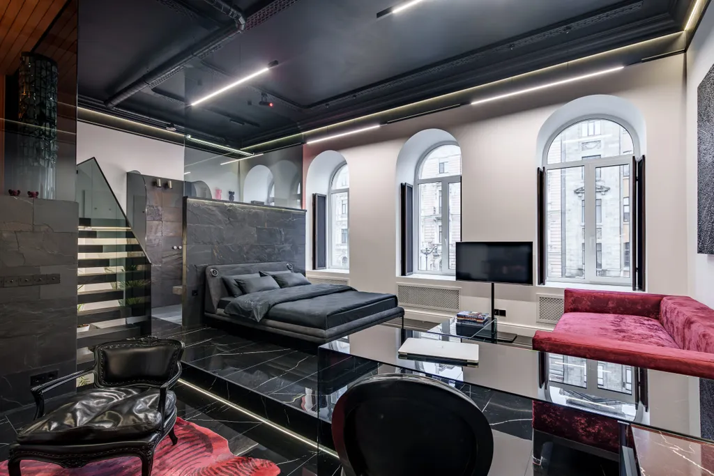 Квартира Квартира с авторским дизайном камином, сауной и кондиционером — Санкт-Петербург