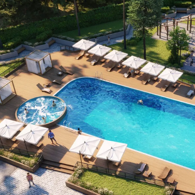 Уютные апартаменты с бассейном в резиденции Европа