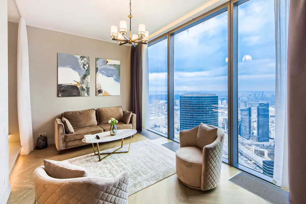 Квартира Уютная студия на 75м этаже Москва Сити. Вид на лучшую жизнь — аренда посуточно в Москва