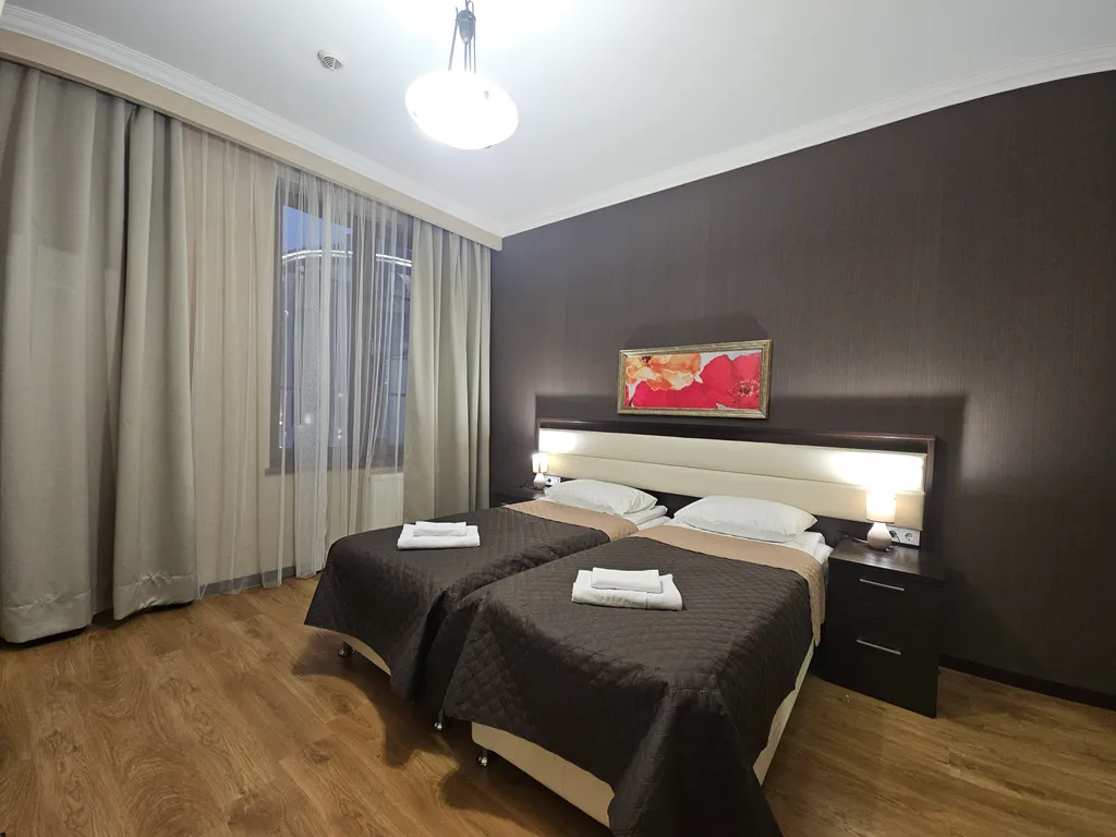 Квартира Апартаменты комфорт+ с 2 спальнями, балконом и с видом на горы и ярмарку — аренда посуточно в Эсто-Садок