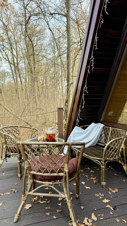 Уютный дом в лесу у озера вблизи от города