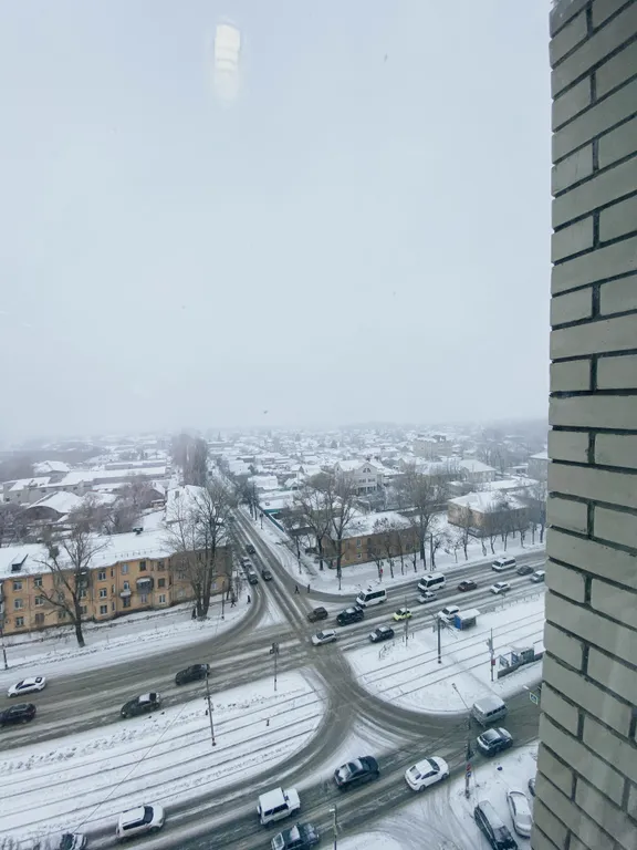 Студия в центре с видом на город