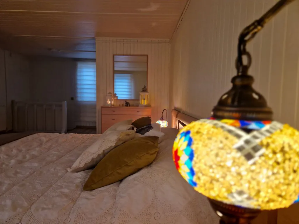 Дом с финской сауной внутри дома с большой беседкой и барбекю