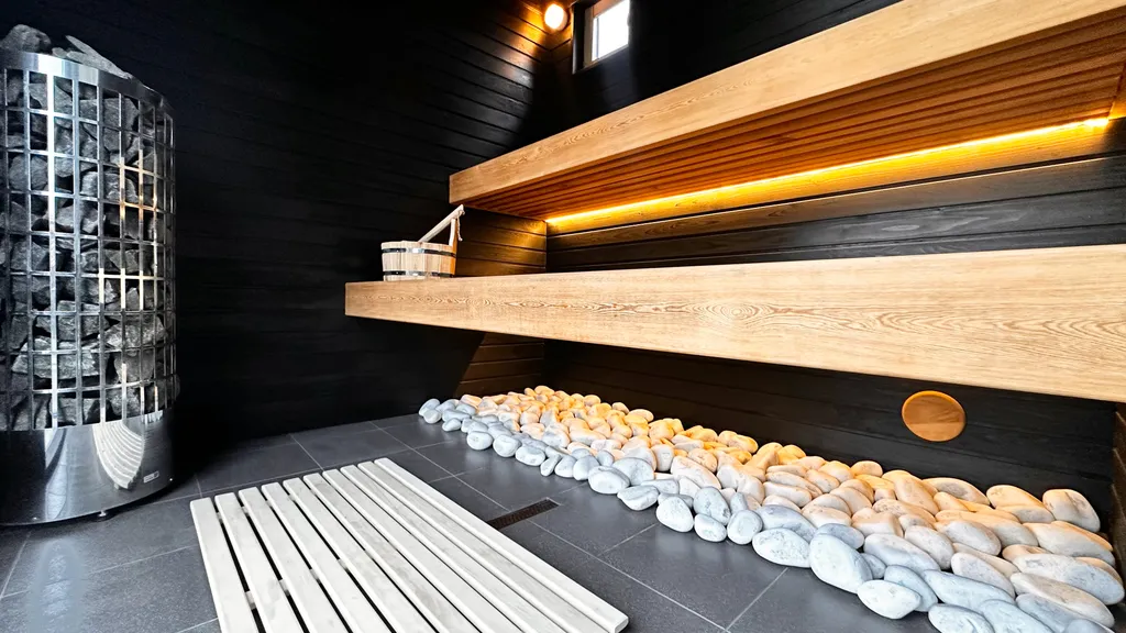 Панорамный барн в стиле Дубльдом с баней и чаном