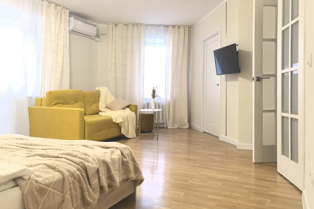 Уютная однокомнатная квартира на 6 гостей