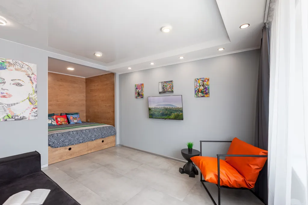 Квартира Квартира Уютная стильная студия — Самара