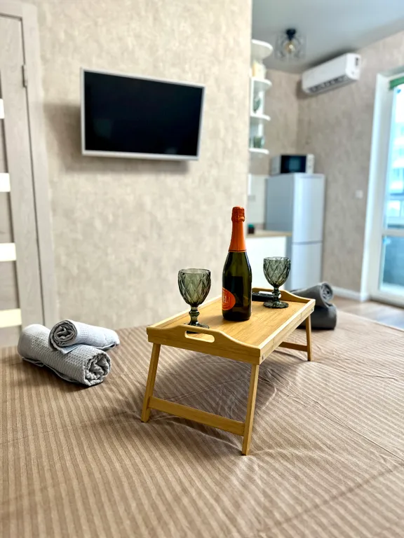 Студия с дизайнерским ремонтом