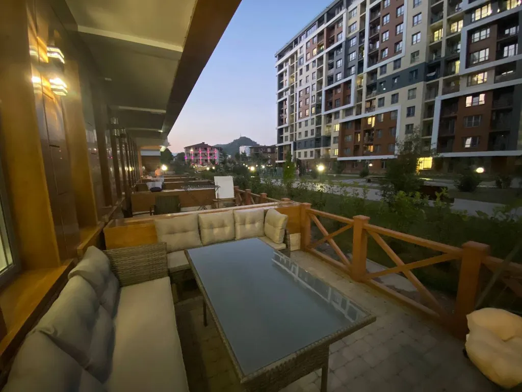 Студия с террасой и двухъярусной кроватью