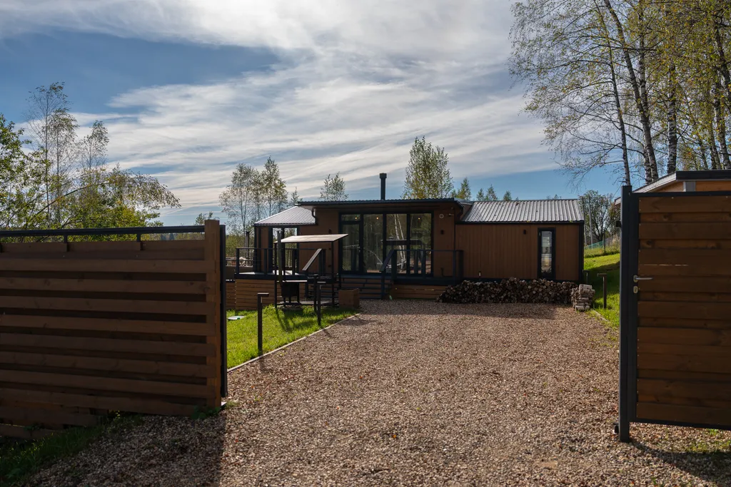 Дом с чаном и сауной у леса.