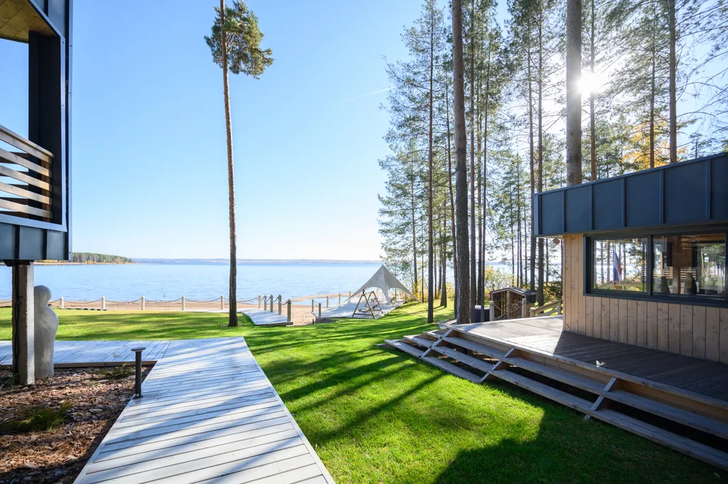 Комфортабельный дом у речного плёса