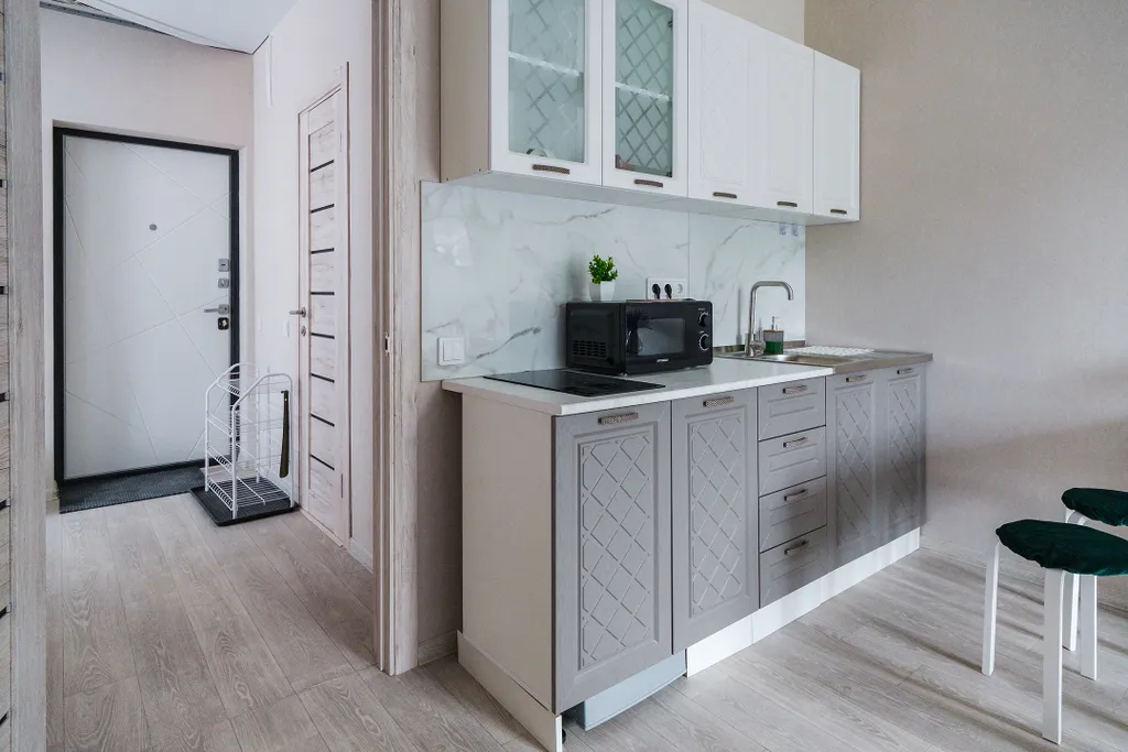 Уютная просторная студия для двоих или с ребёнком