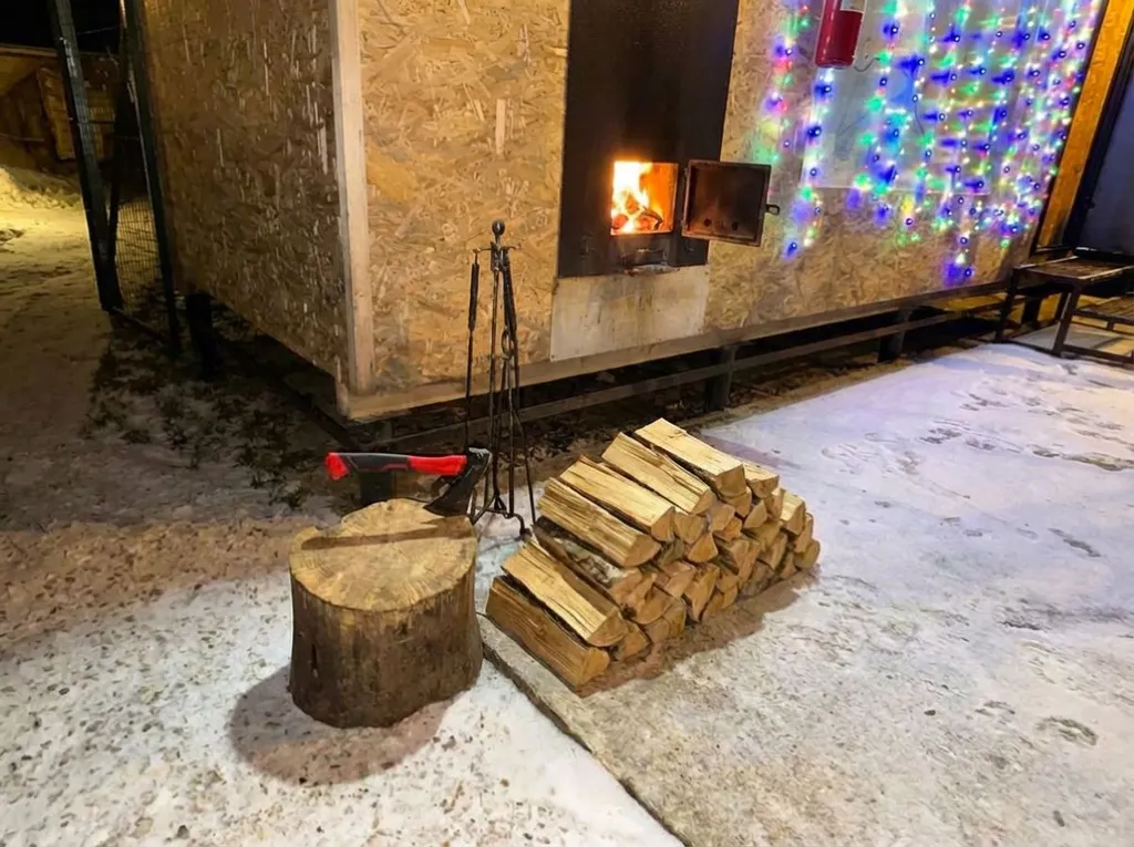 Шале дровяная баня и чан в подарок