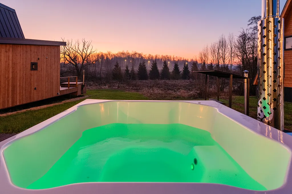 Уютный дом с баней, купелью и видом на лес