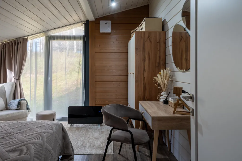 Дом с чаном и сауной у леса.