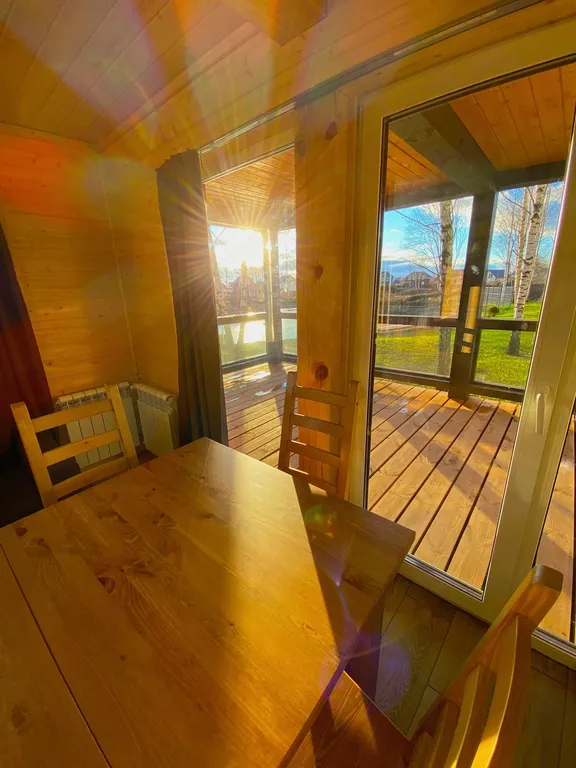 Дом Благодать у пруда с панорамными окнами