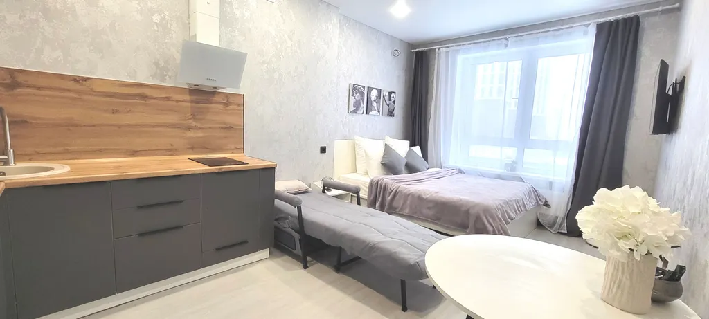 Уютная студия в ЖK Новатор с кондиционером