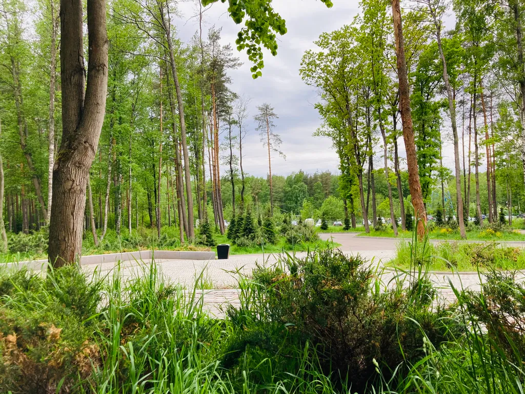 Просторная студия с огромной лоджией у озера