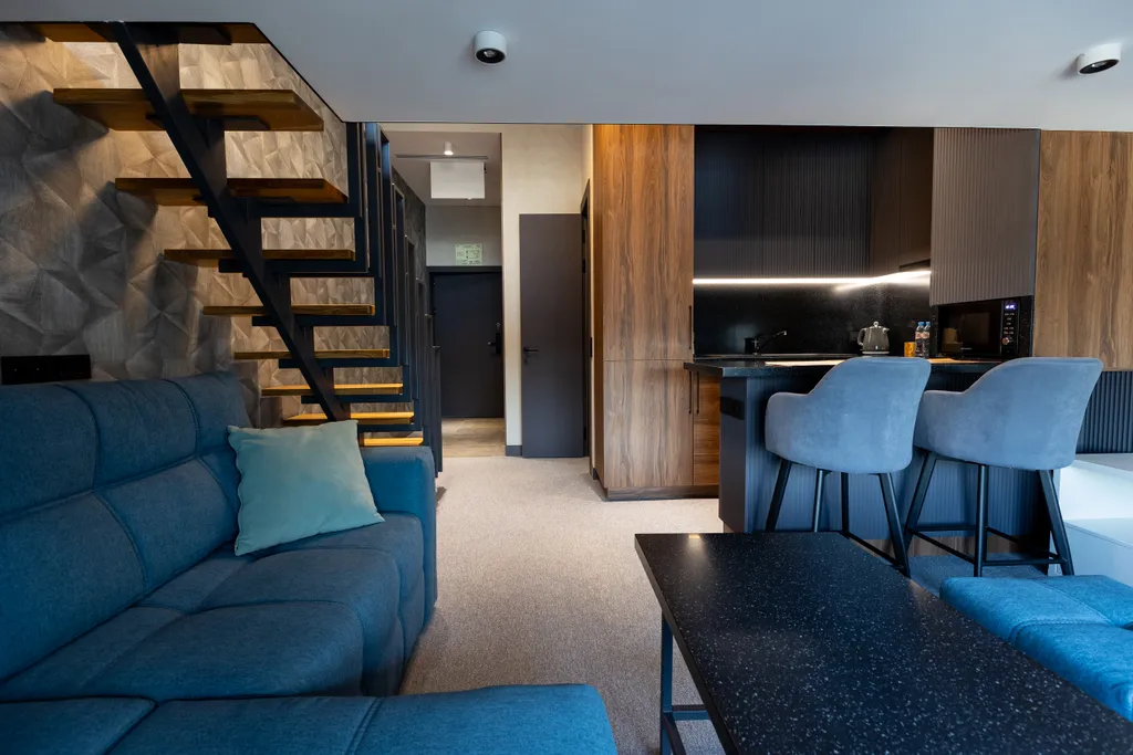 Квартира Стильный двухуровневый лофт с панорамными видами на Москву — аренда посуточно в Москва