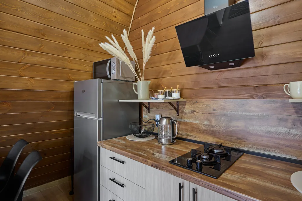 Коттедж Коттедж Шале с 1 спальней, кухня-гостиная с диваном и ванной комнатой — Мезмай