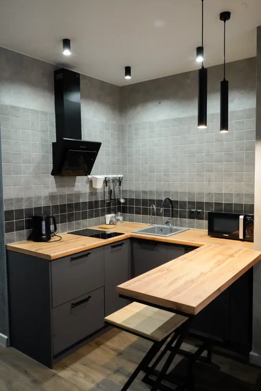 Квартира-студия loft-grey с кондиционером и парковкой