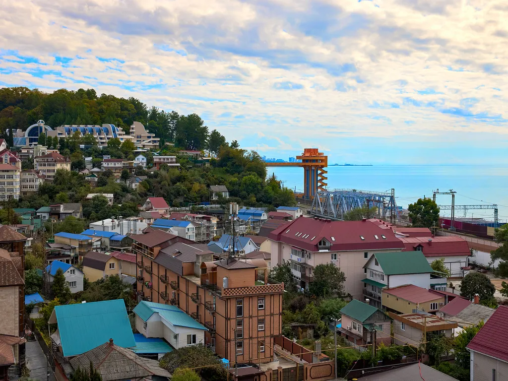 Студия с потрясающим видом на море и горы