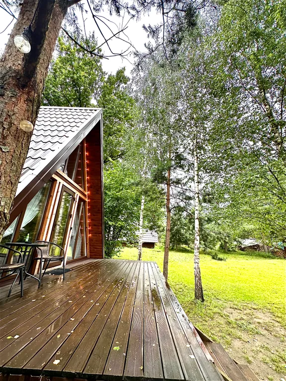 Треугольный домик под Минском с сауной и горячей купелью