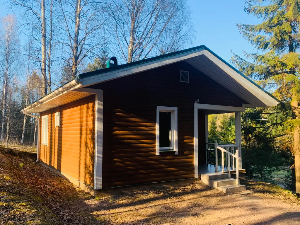 Дом-студия с сауной, камином и зоной барбекю на хуторе в Карелии