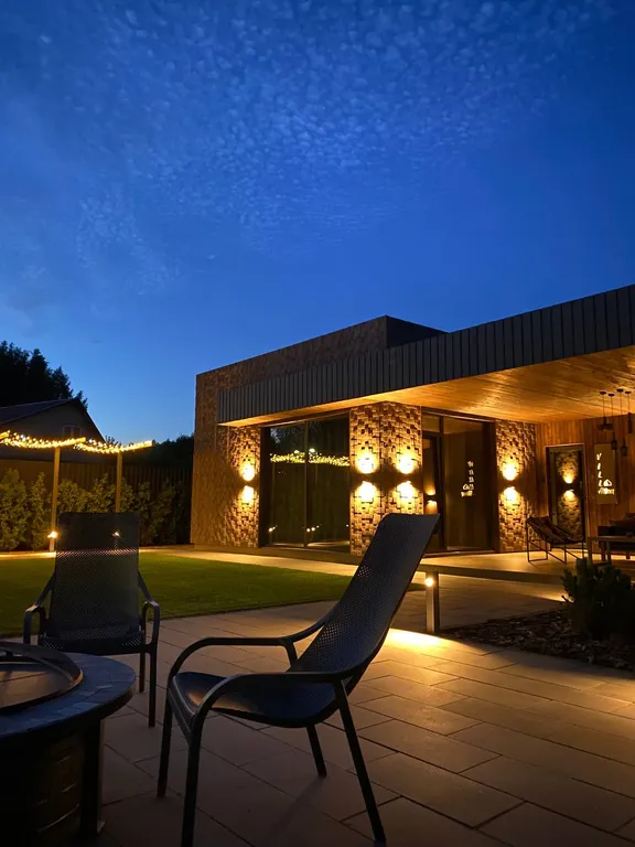 Стильный дом с чаном и сауной