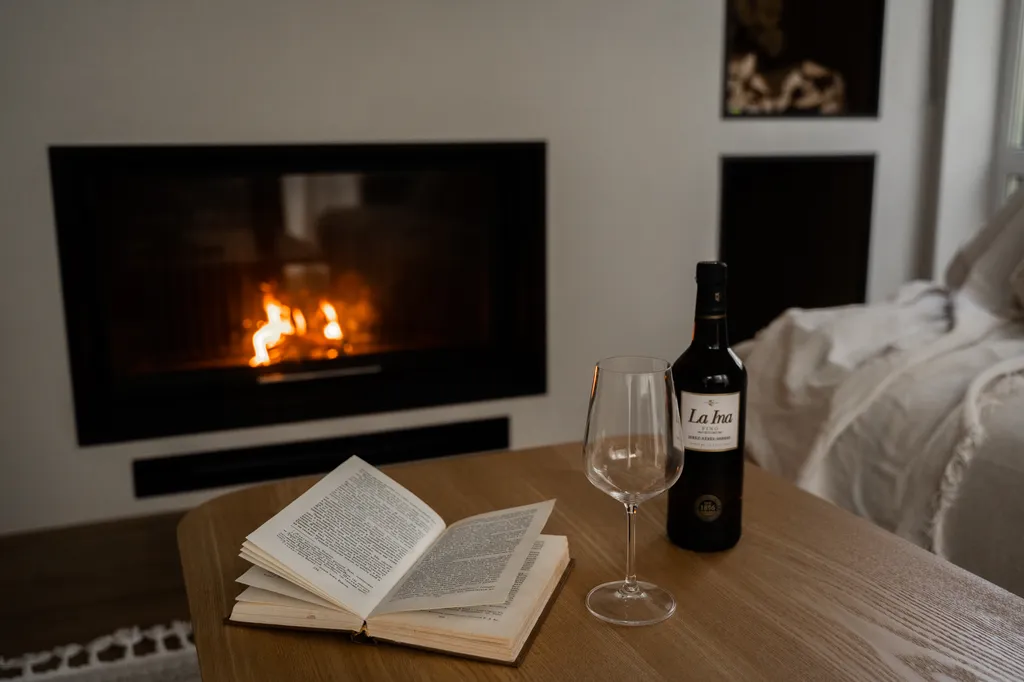 Новый стильный дом с зоной SPA, камином и красивым садом у леса