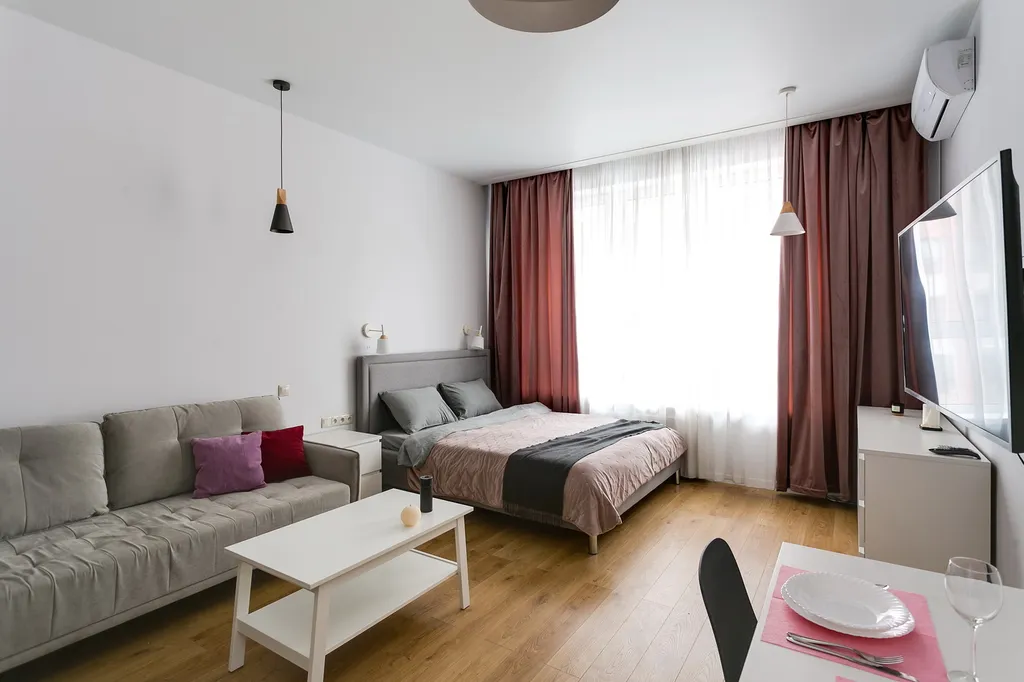 Квартира Квартира Стильная студия Смарт Хост у метро Шелепиха — Москва