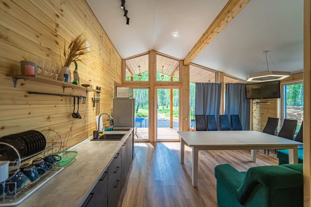 Светлый и уютный дом в стиле барн хаус ( барн 2 ) с бассейном и купель