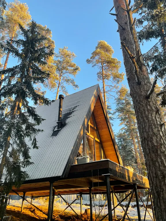 A-frame у Финского Залива посреди Корабельных сосен