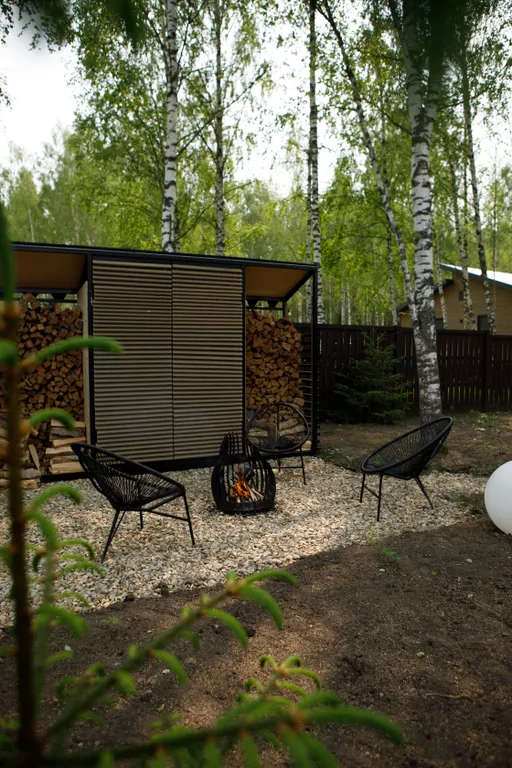 Стильный дом с ванной, горячим чаном и сауной