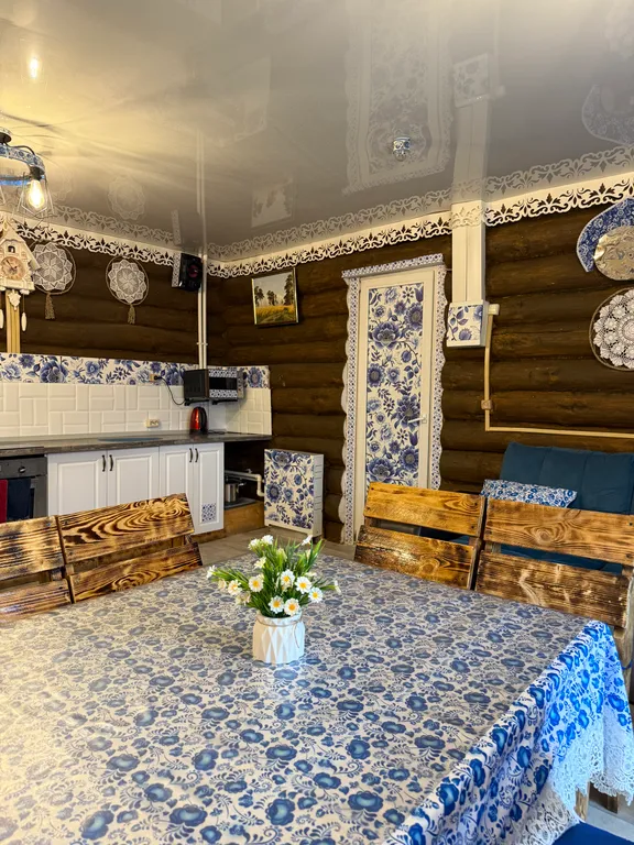 Дом в русском стиле Гжель